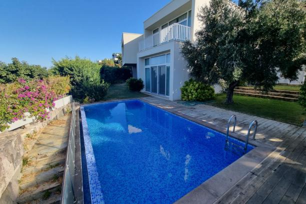 4+1 Sea View Villa with Private Pool and Private Beach in Bodrum Yalıkavak