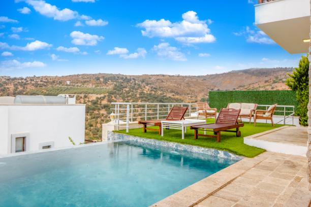 3+1 Villa in Bodrum Gündoğan with Private Pool and Nature View in a Secure Site