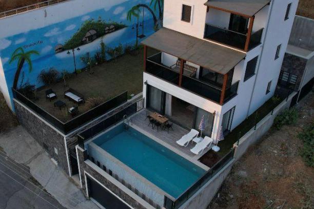 5+1 Villa with Sea View and Private Pool in Bodrum Kadıkalesi