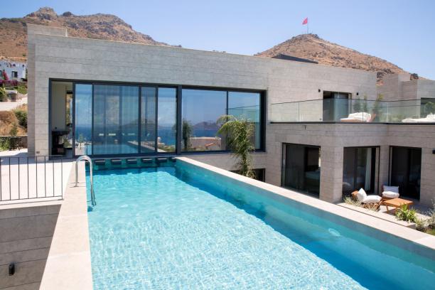 6+1 Villa with Private Pool and Sea View for Rent in Bodrum Turgutreis