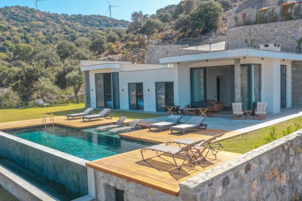 4+1 Villa with Private Pool and Sea View in Bodrum Yalikavak