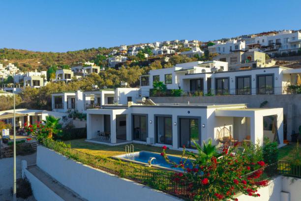 3+1 Villa for Rent with Sea View and Private Pool in Gundogan, Bodrum