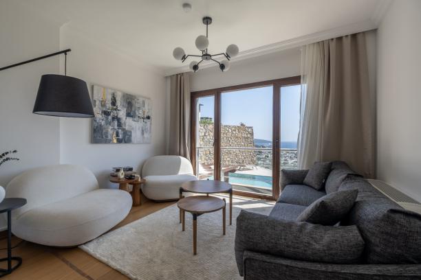 4+1 Villa with Private Pool and Sea View in Bodrum Center