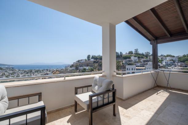 4+1 Villa with Private Pool and Sea View in Bodrum Center