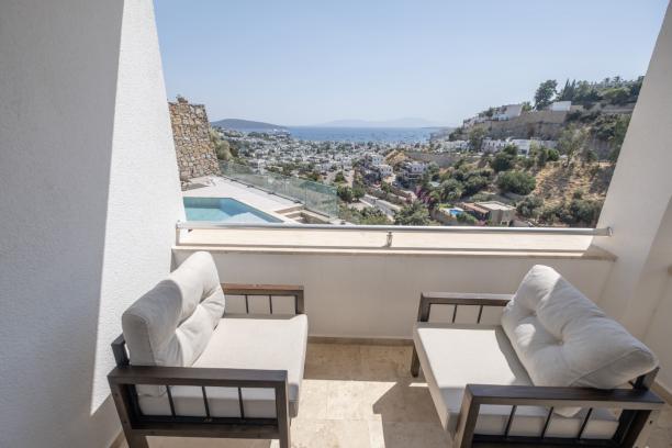 4+1 Villa with Private Pool and Sea View in Bodrum Center