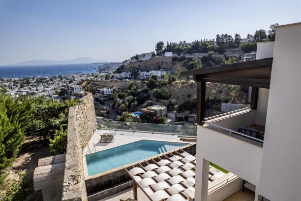 4+1 Villa with Private Pool and Sea View in Bodrum Center