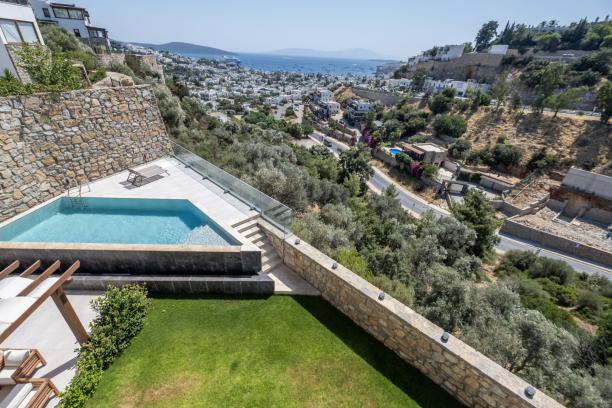4+1 Villa with Private Pool and Sea View in Bodrum Center