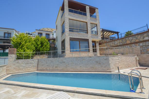  Sea View Villa with Private Pool in Kadıkalesi, Turgutreis, Bodrum