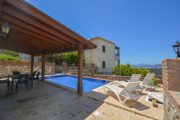 Sea View Villa with Private Pool in Kadıkalesi, Turgutreis, Bodrum
