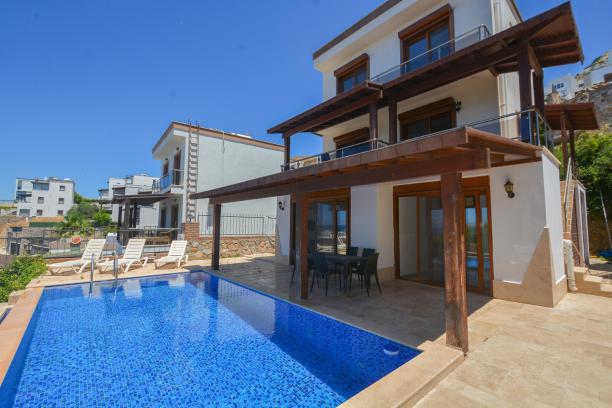 Sea View Villa with Private Pool in Kadıkalesi, Turgutreis, Bodrum