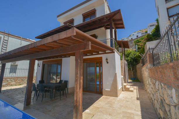 Sea View Villa with Private Pool in Kadıkalesi, Turgutreis, Bodrum