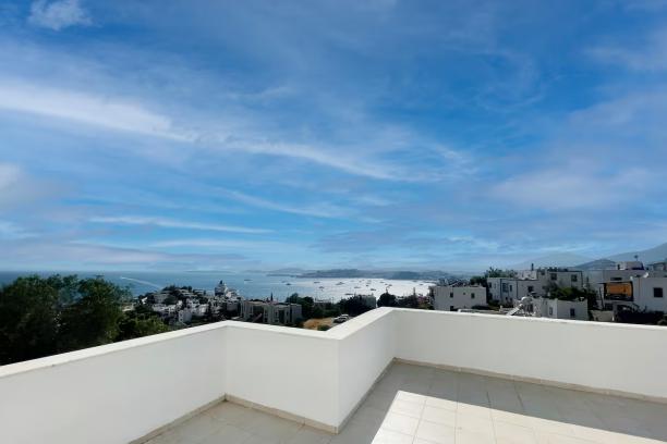 Villa for rent in Bodrum Center with private pool and sea view.