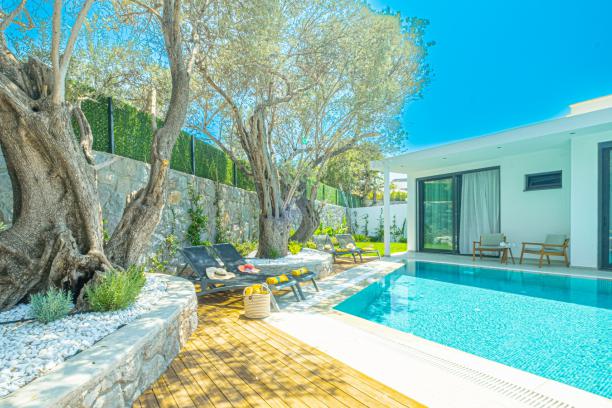 3+1 Detached Villa with Private Pool and Garden Close to the Sea in Yalıkavak